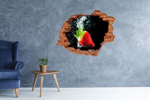 Autocolant un zid spart cu priveliște Strawberry sub apa