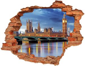 Autocolant de perete gaură 3D Thames Londra