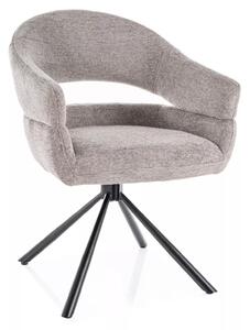 Scaun BORGO, gri deschis - Raven 07, stofa clasica/metal, 58x45x87 cm