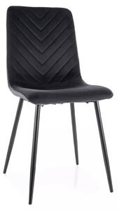Scaun DAREN, negru - Bluvel 19, stofa catifelata/metal, 45x39x91 cm