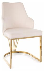 Scaun ALURE, bej deschis - Bluvel 22, stofa catifelata/metal, 52x48x89