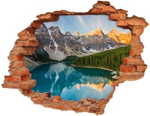 Autocolant 3D gaura cu priveliște Lacul în munți