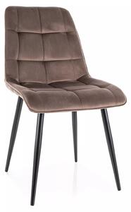 Scaun CHIC, cappuccino - Bluvel 38, stofa catifelata/metal, 50x58x88 cm