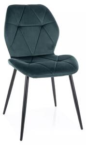Scaun RICK, verde inchis - Bluvel 78, stofa catifelata/metal, 48x41x86 cm