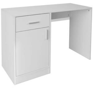 Birou cu sertar și dulap, 100 x 40 x 73 cm, alb