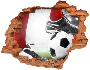 Fototapet un zid spart cu priveliște picioare fotbalist
