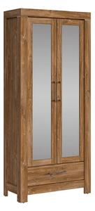 Dulap GENT, stejar stirling, PAL laminat, cu 2 usi si un sertar, 88x40