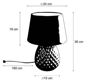 Lampa de masa clasica maro 35 cm - Betty