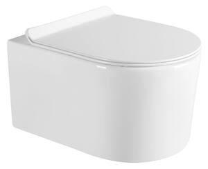 Vas de toaletă de perete Mexen SOFIA Rimless cu scaun cu închidere lentă, 49 x 37 cm, alb, 30544000