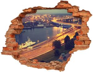 Fototapet 3D gaură în perete Szczecin Polonia