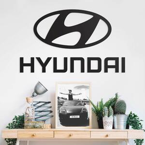 DUBLEZ | Sigla din lemn pentru perete a mașinii - Hyundai
