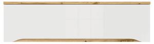 Dulap suspendat NUIS, stejar wotan/alb lucios, PAL, 135x29x38 cm