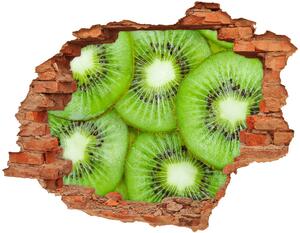 Fototapet 3D gaură în perete furnir kiwi
