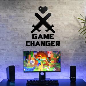 DUBLEZ | Inscripție din lemn - Game Changer - Minecraft