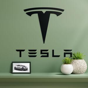 DUBLEZ | Semn de mașină din lemn pentru perete - Tesla