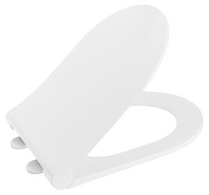 Sapho Sapho, scaun de toaletă AVVA Slim cu închidere lentă, alb/crom, 100787