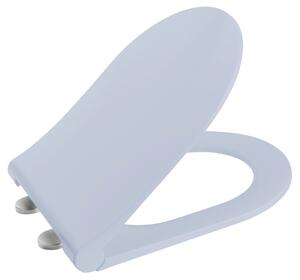 Sapho Sapho, scaun de toaletă AVVA Slim cu închidere lentă, albastru deschis mat, 100787-107