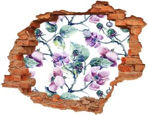 Autocolant de perete gaură 3D flori murele