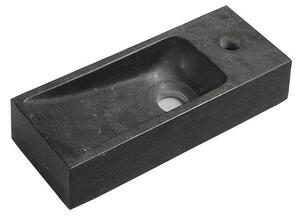 Sapho Sapho, chiuveta din piatra BLOK 38x8x14 cm, antracit negru, 2401-31