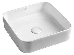 Sapho Sapho, Chiuveta blat din ceramica BLADE 40x11,5x40 cm fara preaplin, alb, WH050