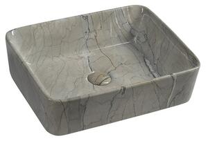 Sapho Sapho, chiuveta ceramica DALMA 48x13x38 cm, grigio, MM513