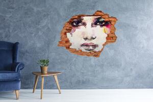 Fototapet 3D gaură în perete Portret de femeie