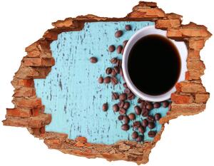 Autocolant un zid spart cu priveliște Cafea neagra