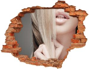 Autocolant un zid spart cu priveliște frumoasa blonda