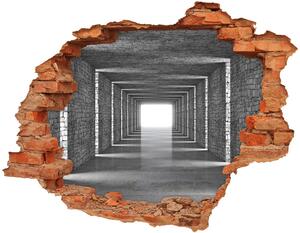 Autocolant de perete gaură 3D tunel Cărămidă