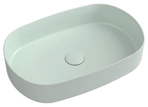 Sapho Sapho, chiuveta ceramica blat INFINITY OVAL, 55x36 cm, verde mat Mint, 10NF65055-2T