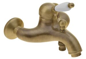 Sapho Sapho, baterie de baie de perete KIRKÉ WHITE, manetă albă, bronz, KI10BB