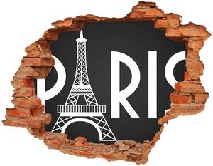 Autocolant 3D gaura cu priveliște Paris