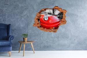 Fototapet 3D gaură în perete masina clasica