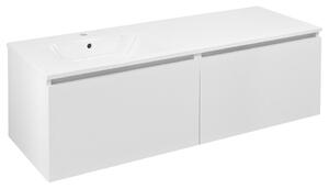 Sapho Sapho, dulap LOREA cu chiuveta 141x46x51,5cm (70+70cm), stanga, alb mat, LE070-3131-L-04