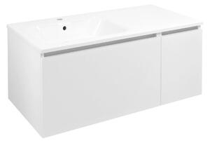 Sapho Sapho, dulap LOREA cu chiuveta 101x46x51,5cm (70+30cm), stanga, alb mat, LE070-3131-L-01