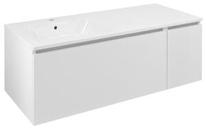 Sapho Sapho, dulap LOREA cu chiuveta 121x46x51,5cm (90+30), stanga, alb mat, LE090-3131-L-01