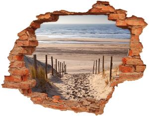 Fototapet un zid spart cu priveliște dune de coastă