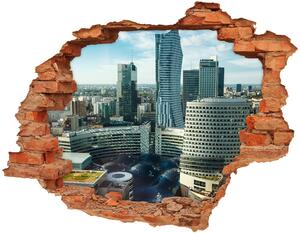 Autocolant 3D gaura cu priveliște Varșovia, Polonia