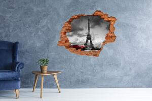 Fototapet 3D gaură în perete Turnul Eiffel din Paris