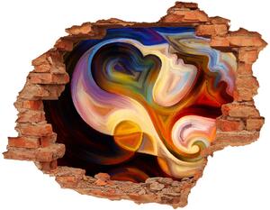 Autocolant un zid spart cu priveliște abstracțiune