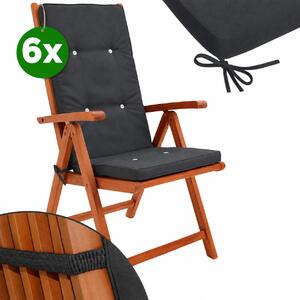 Deuba 6 x pernă Velus 120x45x5 cm - antracit