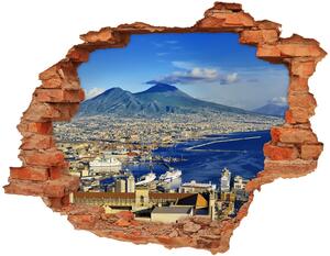 Autocolant un zid spart cu priveliște Napoli Italia