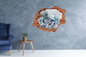 Autocolant 3D gaura cu priveliște flori abstracte