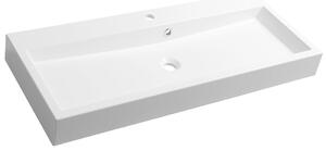 Sapho Sapho, chiuveta ORINOKO 100x42cm, marmura turnata, alb, OR100