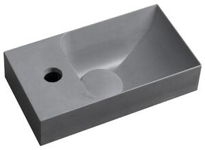 Sapho Sapho, chiuveta din beton PICCOLINO 30,8x17cm, robinet stanga, gri, PK30017