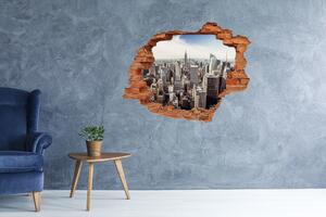 Autocolant un zid spart cu priveliște New York