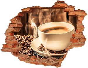 Autocolant un zid spart cu priveliște cafea aromatică
