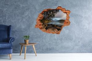 Autocolant 3D gaura cu priveliște Copac de pe râul