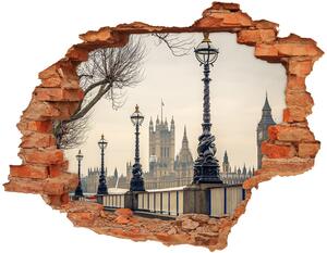 Autocolant de perete gaură 3D Londra toamna