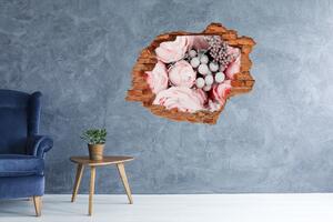 Autocolant gaură 3D Buchet de flori